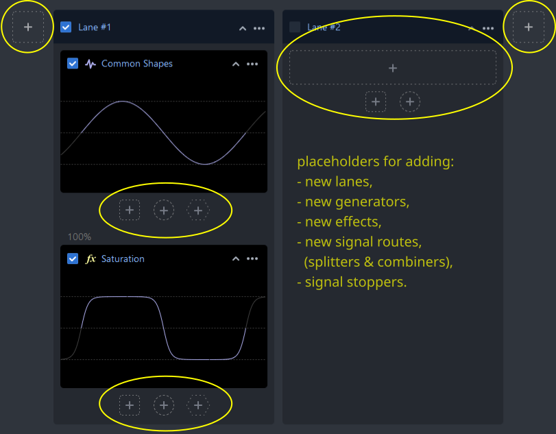 Module and route placeholders